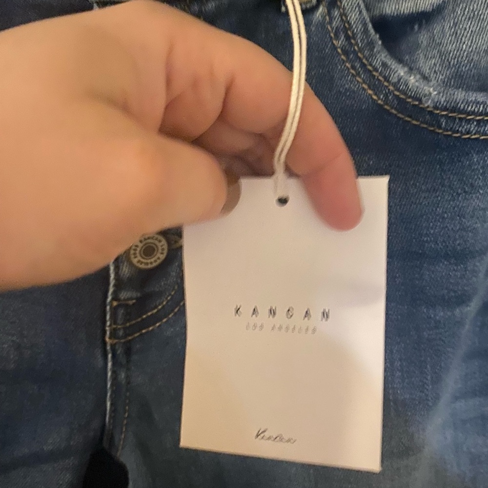 KANCAN Chelsea High Rise Blue Distressed Jeans - NWT SIZE 28 - Picture 6 of 9